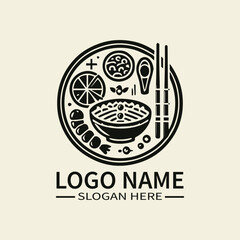 Chinese Cuisine Logo Design, Asian Food Logo, Oriental Food, Delicious Food, Restaurant Logo