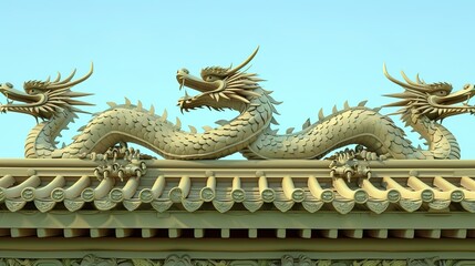 Fototapeta premium Dragon sculpture chinese dragon ancient chinese