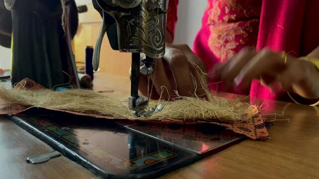 Menstrual hygiene Indian origin women talking during work in green field on monthly periods  Clip 157