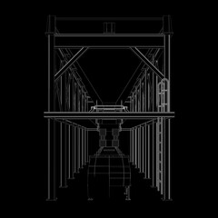 3D illustration of industrial project