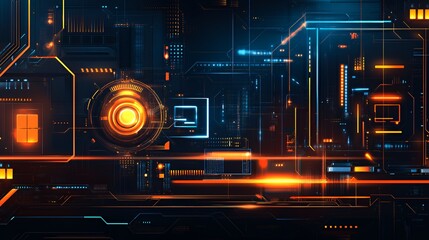 Futuristic Technology Interface Abstract Digital Design