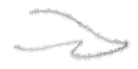 fur string cut out background 