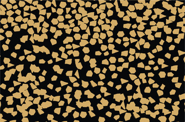 Abstract pebbles background pattern. Modern black and golden effect, stylish geometric art for poster, banner, sticker or flyer. Book title idea. Editable EPS 10.