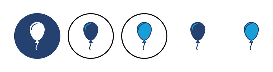 Balloon icon vector. party balloon icon decoration birthday vector. Balloon black silhouette icon