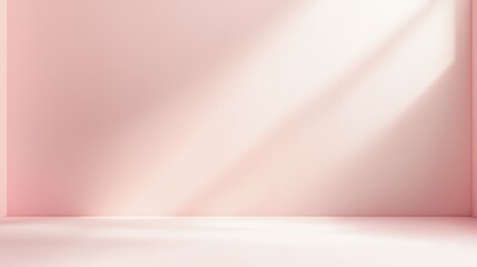 Pink Room With Sunlight Streaming Through Window