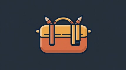 Flat modern design with shadow vector icons: pencil-case