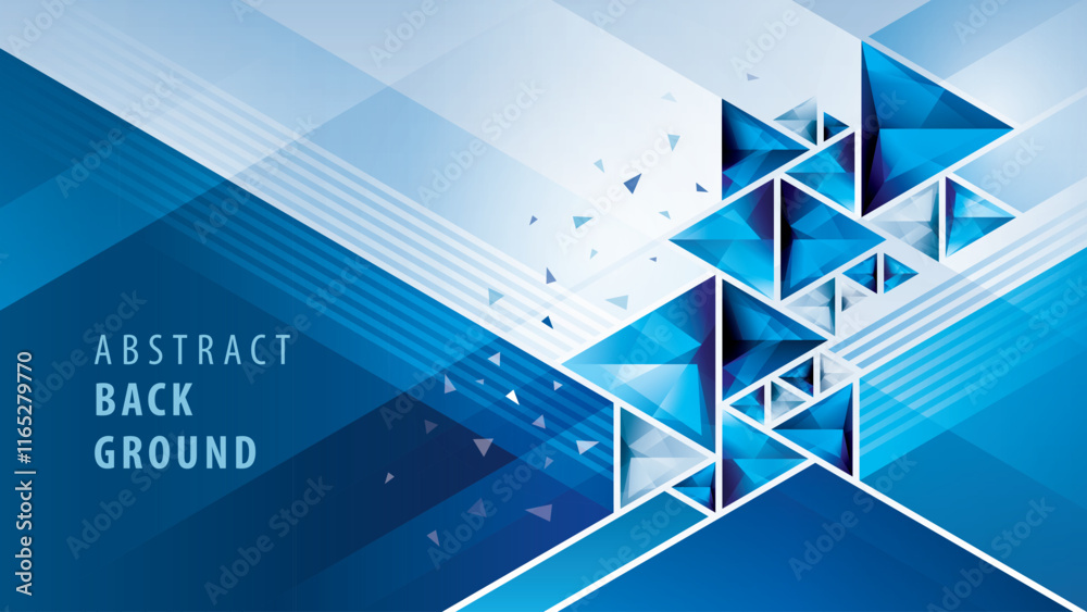 Canvas Prints modern geometric triangle background. abstract blue polygon triangles background, 3d triangle shapes