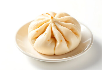 Creamy Steamed Bun: A Simple, Elegant Food Photograph
