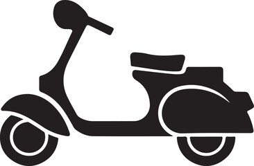 scooter icon, scooter icon silhouette vector style © REDOANHOSSENRAHAD