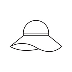 Hat icon outline vector