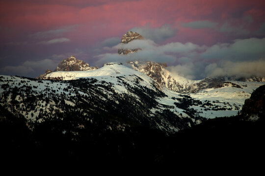 The Grand Teton photographed from the Idaho side.