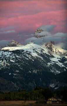 The Grand Teton photographed from the Idaho side.