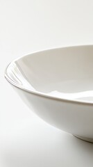 Elegant Empty White Ceramic Bowl - A Simple and Stylish Dining Dish