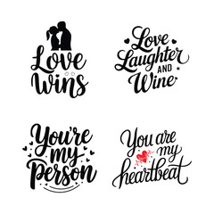 Valentine's Day Tshirt Design Bundle Vector Love Quotes