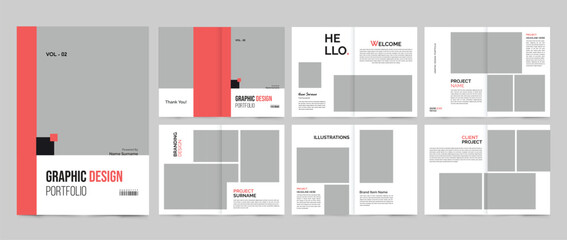 graphic design portfolio template design. graphic designer product collection portfolio