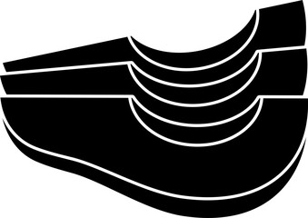 Avocado slice  silhouette vector.
avocado chunks silhouette icon.
Transparent background.