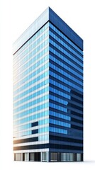 Fototapeta premium A Stunning Modern Glass Skyscraper in a Busy Cityscape. An Architectural Masterpiece of Contemporary Design. A Modern Office Building in a Business District.