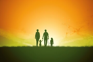 family in the grass
