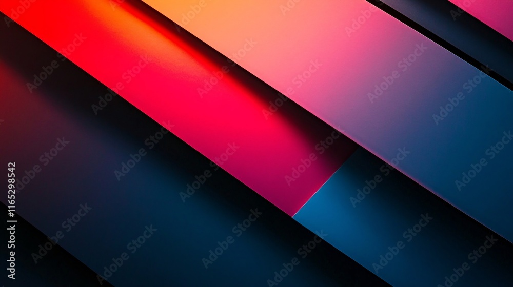 Aufkleber colorful diagonal stripes creating modern abstract background