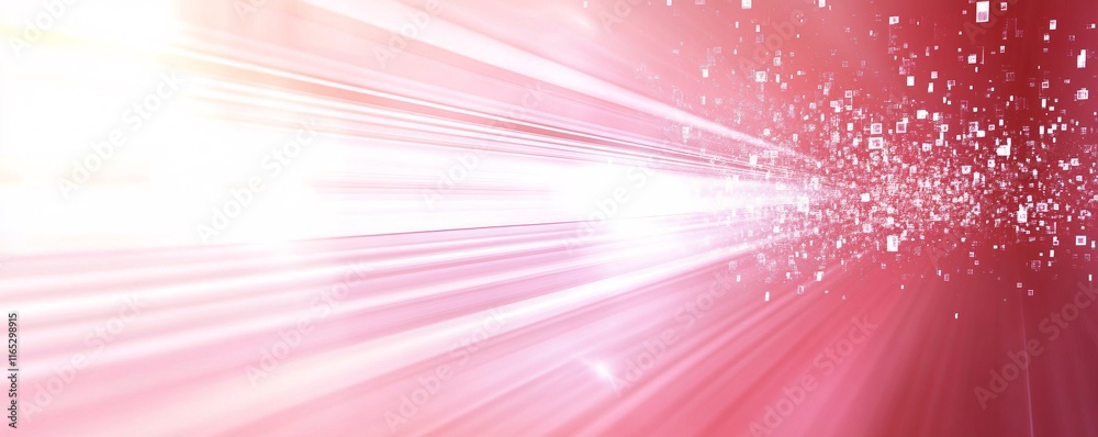 Aufkleber pink data stream flowing through cyberspace