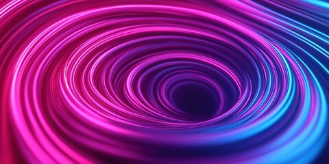 Obraz premium A vibrant swirl of pink and blue light creates a mesmerizing abstract pattern, evoking feelings of motion and depth.