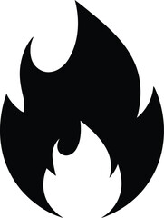 Fire flame icon button
