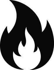 Fire flame icon button