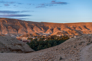 L'oasis de montagne de Tamerza en Tunisie