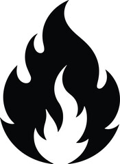 Fire flame icon button