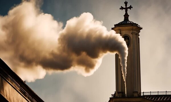 White smoke in the Vatican. Conclave.