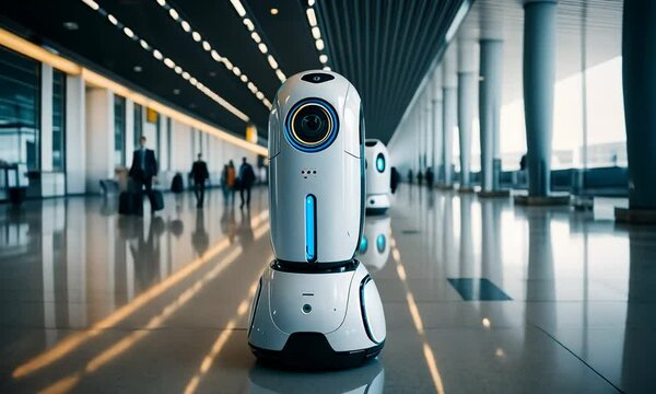 Robot at an airport.