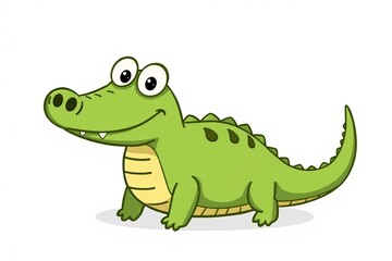 cartoon crocodile with big eyes and big teeth