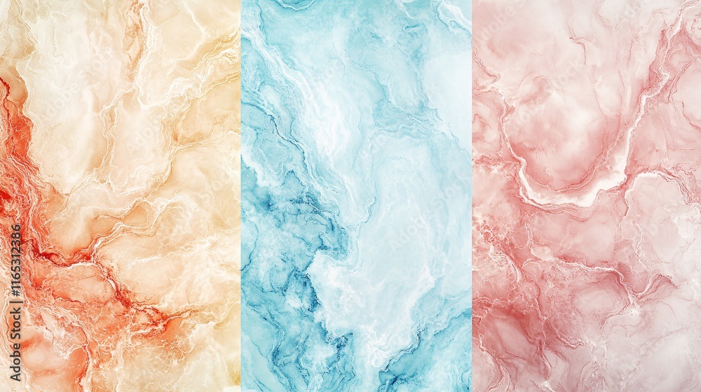 Poster colorful marble textures creating a modern and stylish background