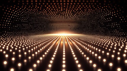 Illuminating light show abstract digital environment graphic display dynamic visuals immersive perspective concept of modern art