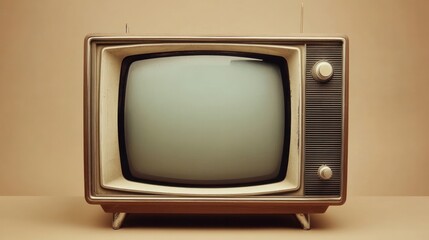 Vintage-style retro TV design with dials and an antenna.

