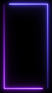 neon border frame,  blue purple glowing border, rectangle, square, frame, black screen frame, border black screen, glowing frame, glowing border	