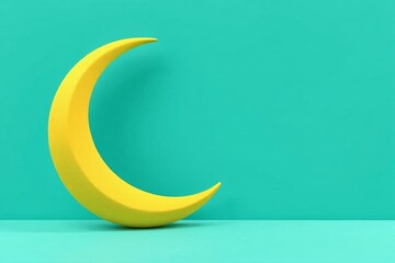 a close up of a banana on a blue surface with a green background