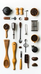 A Delicate Arrangement of Coffee Tools: A Modern Still Life