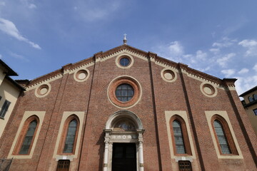 Church of Santa Maria delle Grazie details and architecture, Lombardy, Italy.