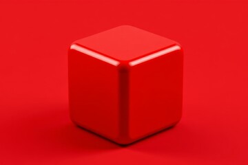 a close up of a red cube on a red background