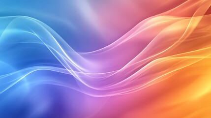 Fototapeta premium Abstract colorful waves flowing across gradient background