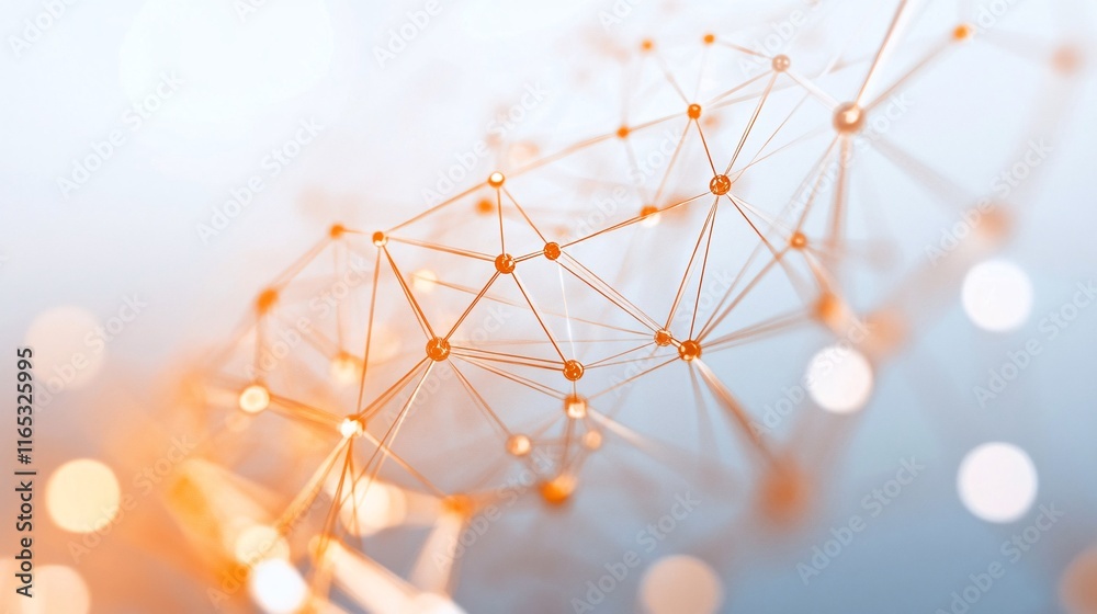 Aufkleber Plexus abstract technology background connecting dots and lines