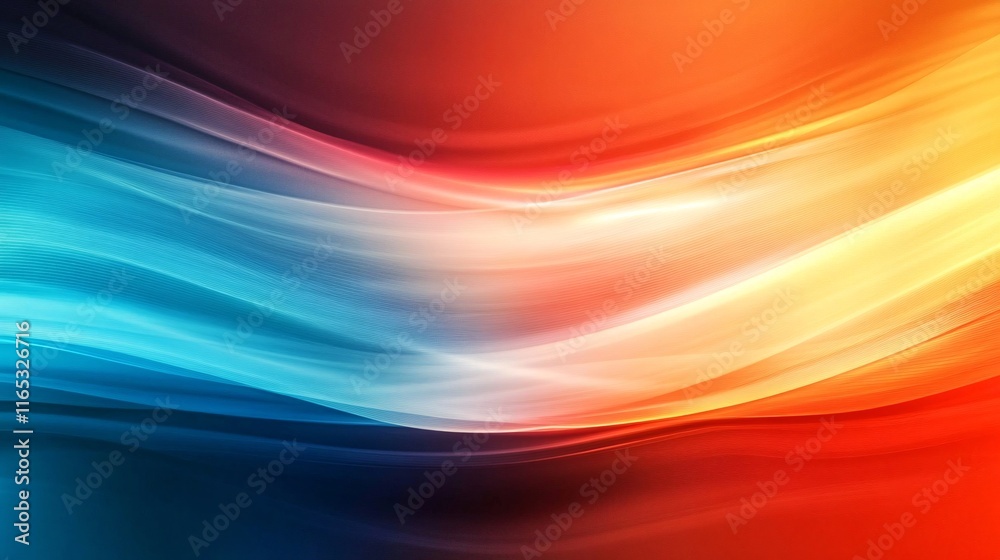 Poster Abstract flowing lines creating dynamic colorful background design