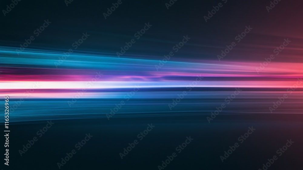 Leinwandbilder abstract speeding lights creating horizontal streaks of light and color