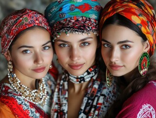 Obraz premium Women with headscarves
