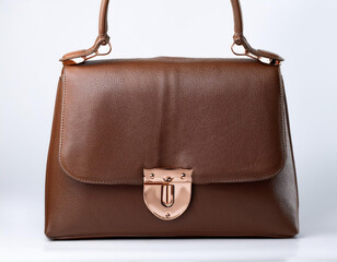 handbag unic in the white background studio shot 