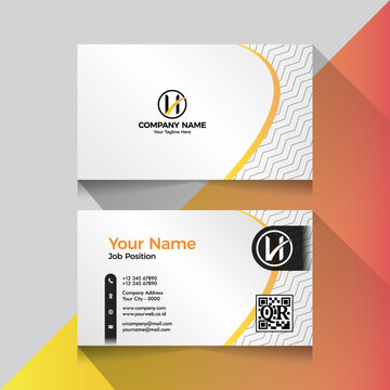 Business card with white background 