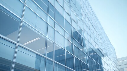 Obraz premium Sleek Office Building Featuring Minimalist Design and Expansive Glass Windows