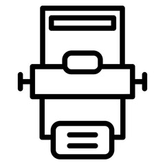 Type Sheet Paper Line Icon