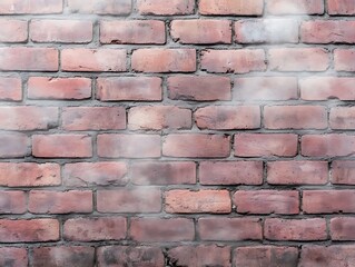 faded red brick wall with visible cracks and textures 